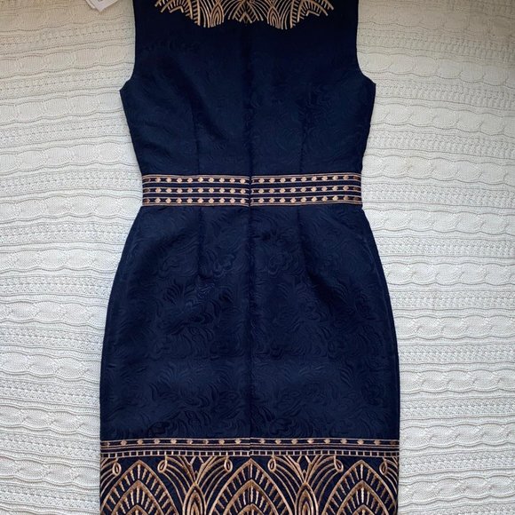Navy Women Embroidered Mini Dress  (NWT) - Picture 9 of 16